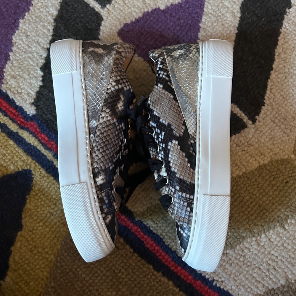 EUC AGL Attilio Giusti Leombruni Snakeskin Leather Sneakers 38.5 of Size 8.5 - Picture 8 of 10